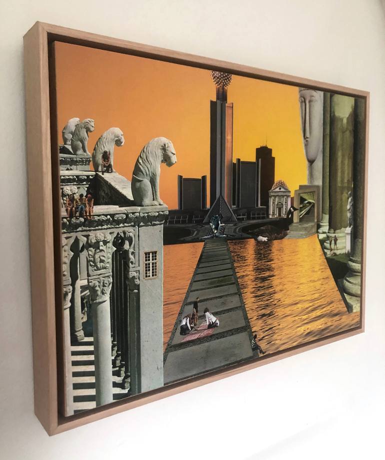 Original Surrealism Architecture Collage by Clinton Gorst