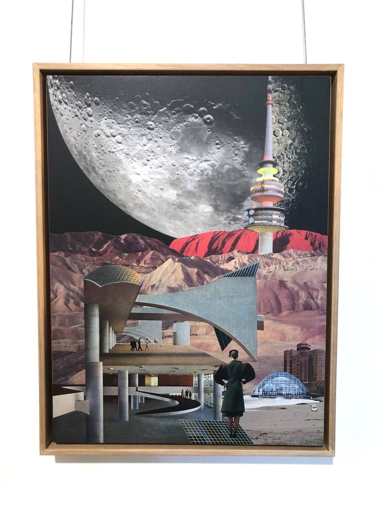 Original Surrealism Outer Space Collage by Clinton Gorst