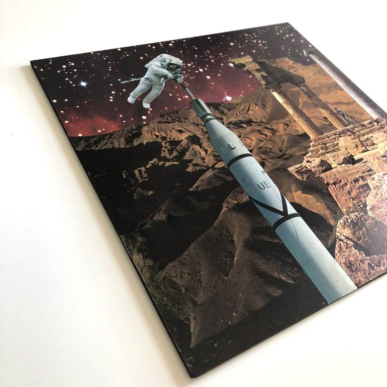 Original Photorealism Outer Space Collage by Clinton Gorst