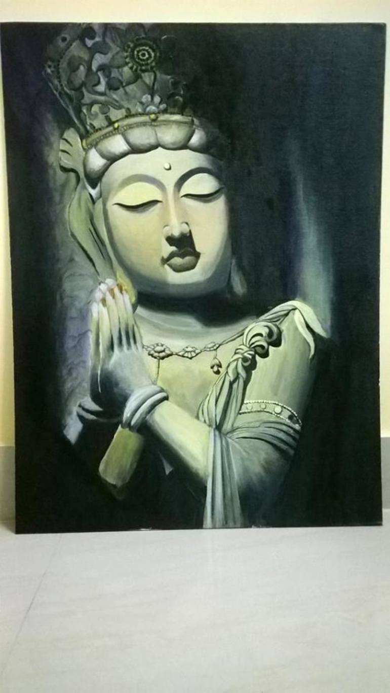 lady buddha drawing