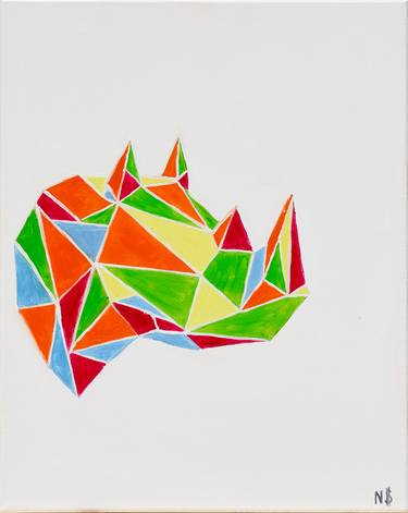 Print of Abstract Geometric Paintings by Nadia Sob