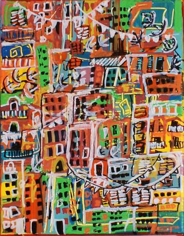 Print of Cities Paintings by Hala El Sharouny
