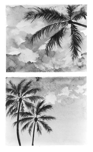 Original Illustration Beach Paintings by Endi Arts