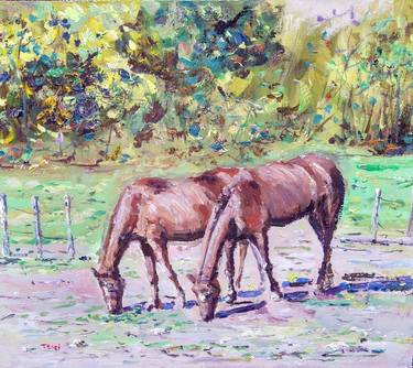 Print of Horse Paintings by Federico Tesei