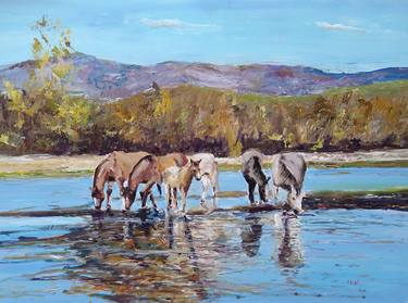 Original Impressionism Horse Paintings by Federico Tesei