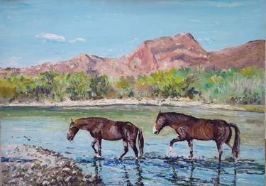 Original Realism Horse Paintings by Federico Tesei