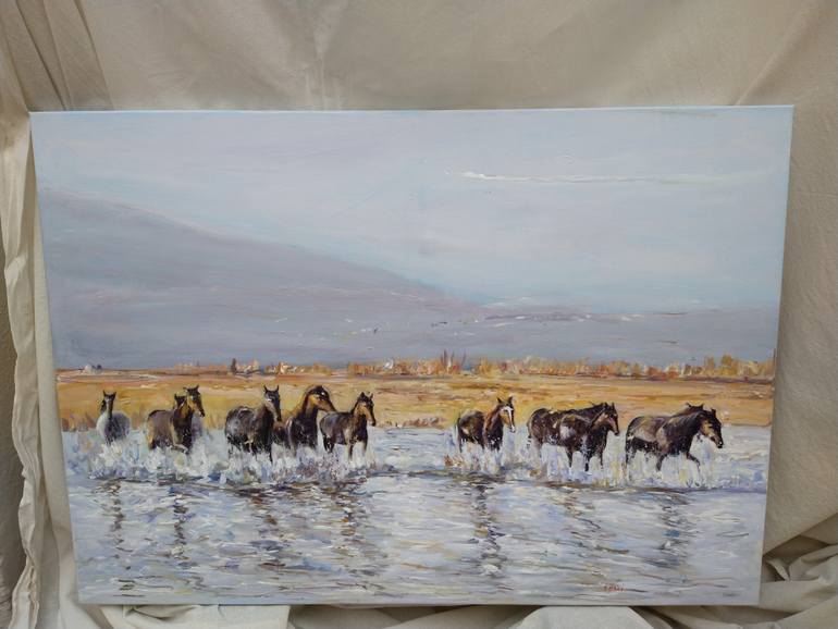 Original Impressionism Animal Painting by Federico Tesei