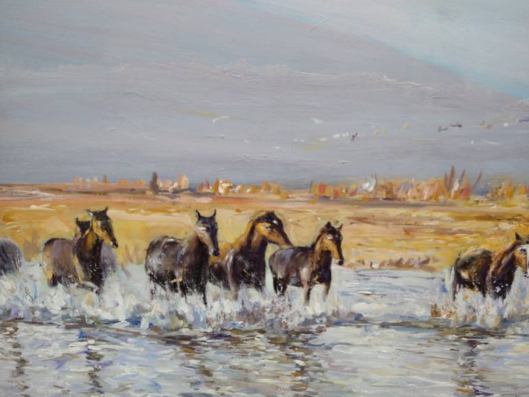Original Impressionism Animal Painting by Federico Tesei