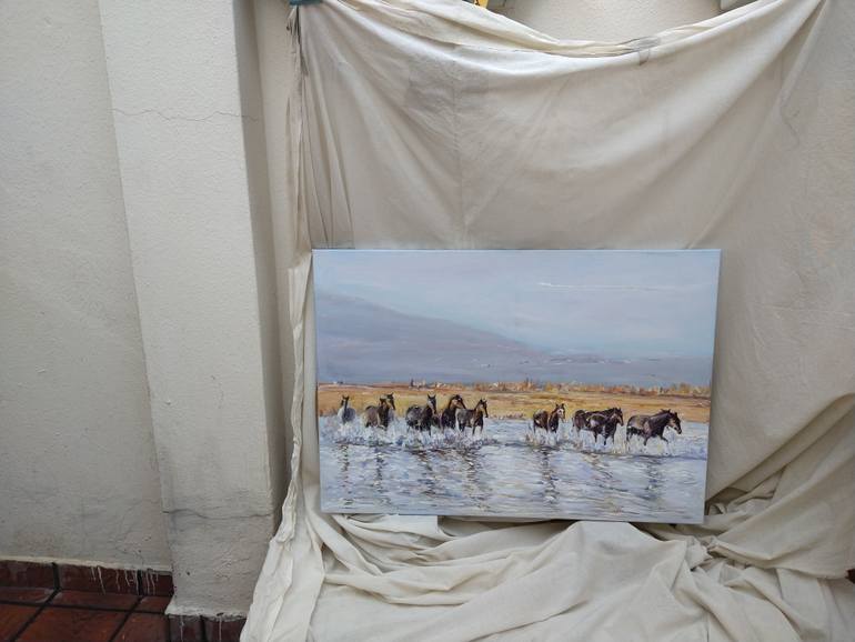 Original Impressionism Animal Painting by Federico Tesei