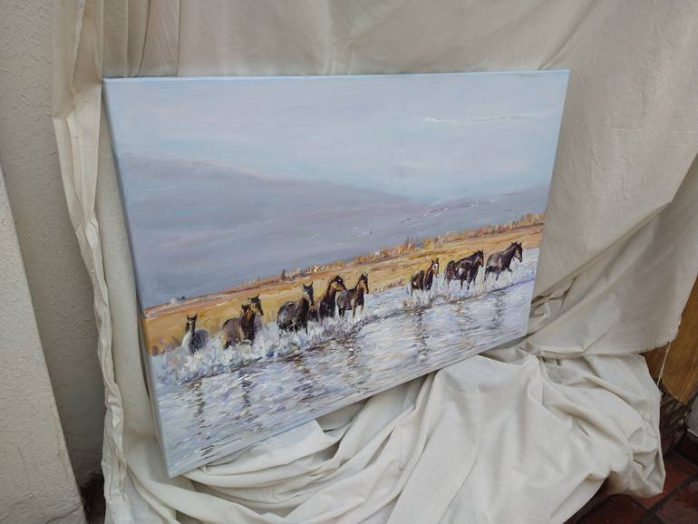 Original Impressionism Animal Painting by Federico Tesei
