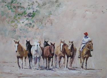 Print of Figurative Horse Paintings by Federico Tesei