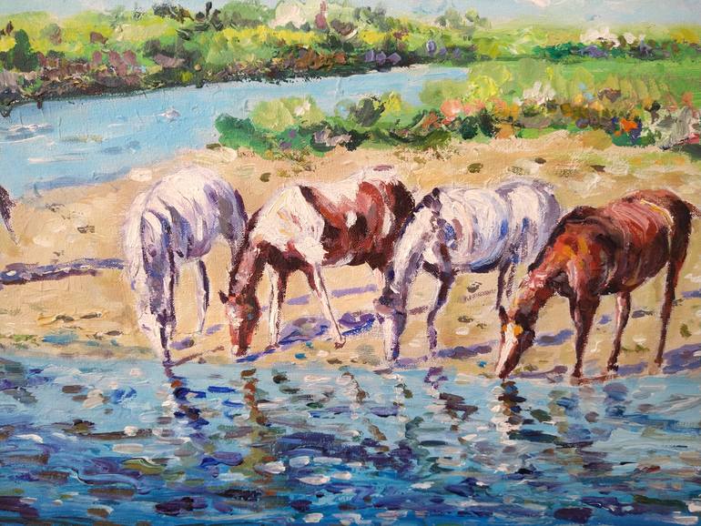 Original Figurative Horse Painting by Federico Tesei