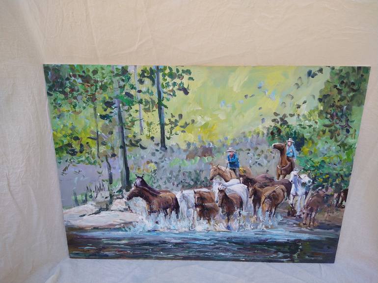 Original Figurative Horse Painting by Federico Tesei