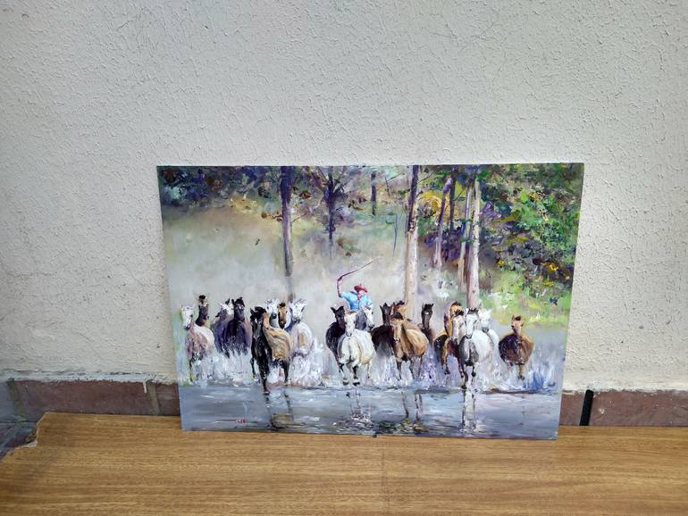 Original Figurative Horse Painting by Federico Tesei