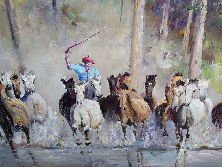 Original Figurative Horse Painting by Federico Tesei