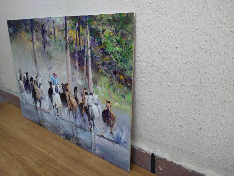 Original Figurative Horse Painting by Federico Tesei