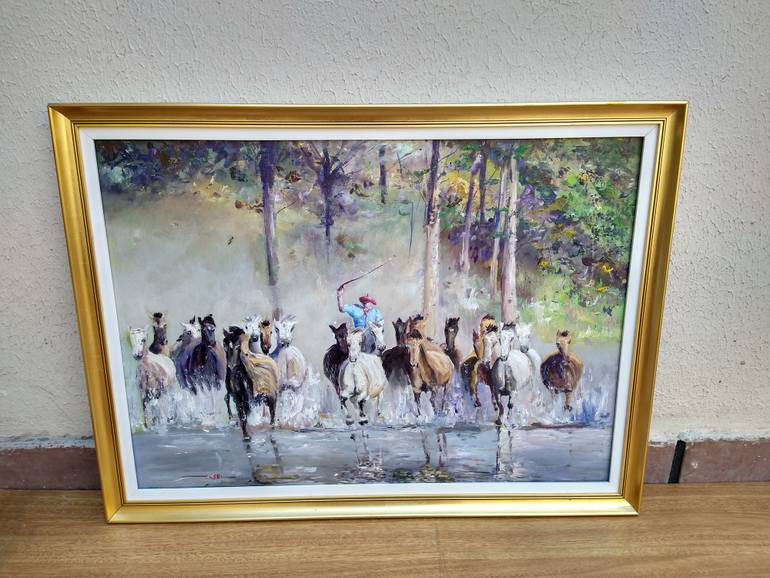 Original Figurative Horse Painting by Federico Tesei