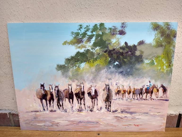 Original Figurative Horse Painting by Federico Tesei