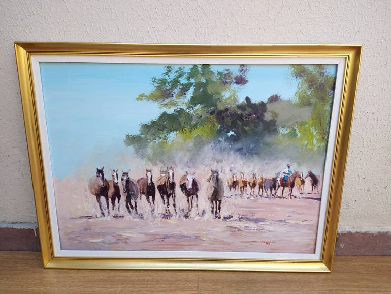 Original Figurative Horse Painting by Federico Tesei