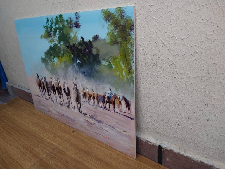 Original Figurative Horse Painting by Federico Tesei
