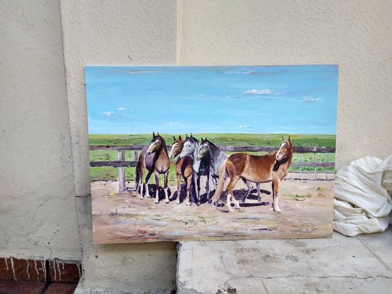 Original Realism Horse Painting by Federico Tesei