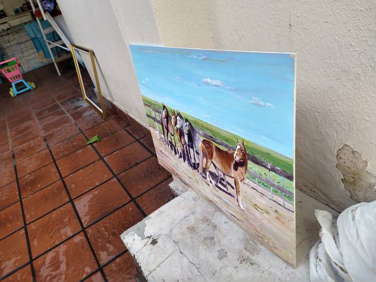 Original Realism Horse Painting by Federico Tesei