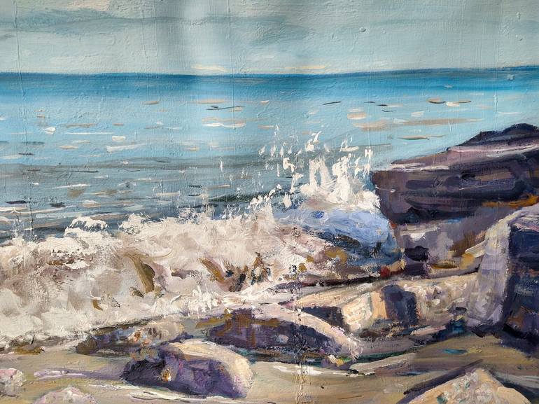 Original Expressionism Beach Painting by Federico Tesei