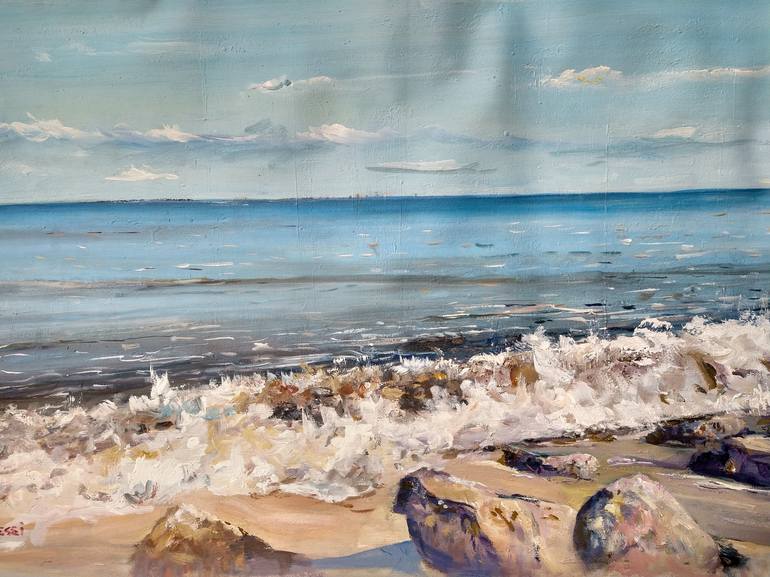 Original Expressionism Beach Painting by Federico Tesei