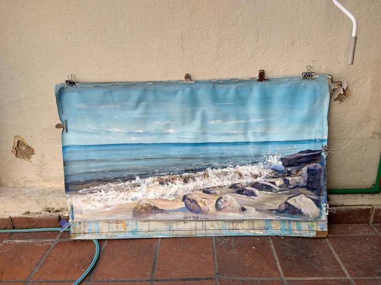 Original Expressionism Beach Painting by Federico Tesei