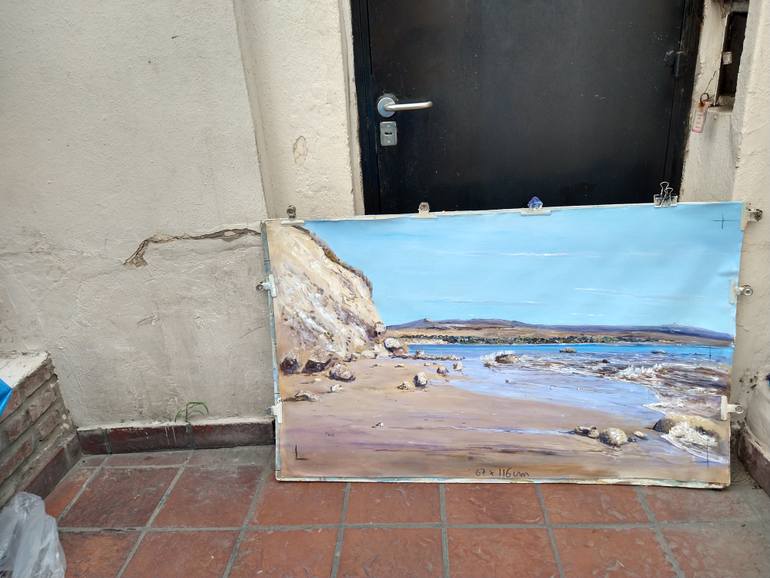 Original Figurative Beach Painting by Federico Tesei