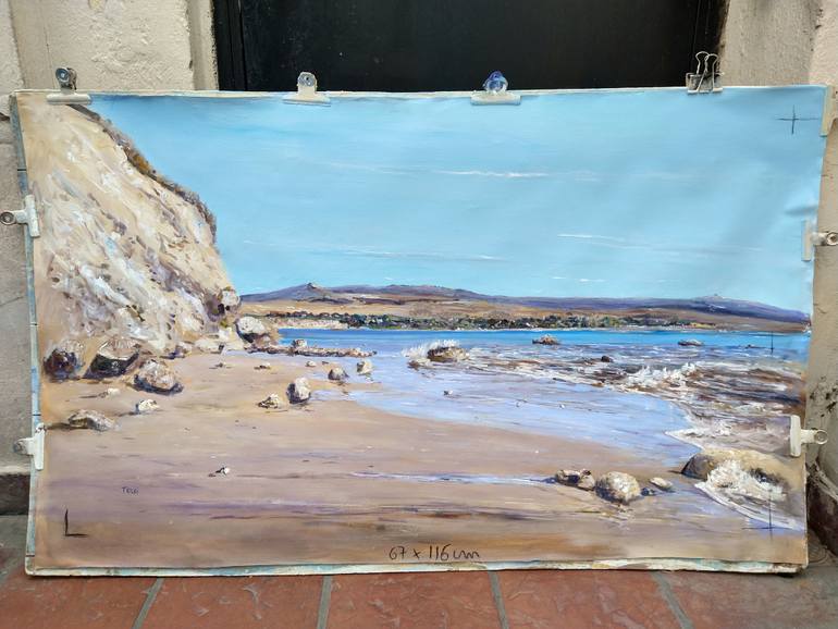 Original Figurative Beach Painting by Federico Tesei