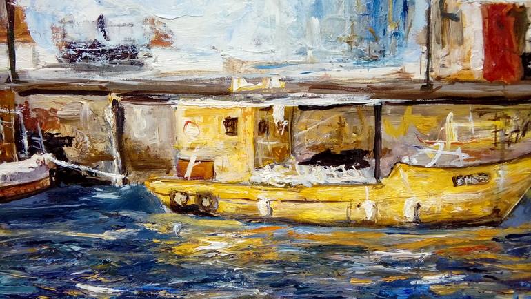 Original Expressionism Boat Painting by Federico Tesei