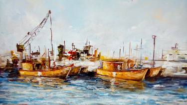 Boats in the port of Mar del Plata (2013) thumb