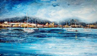 Print of Impressionism Seascape Paintings by Federico Tesei