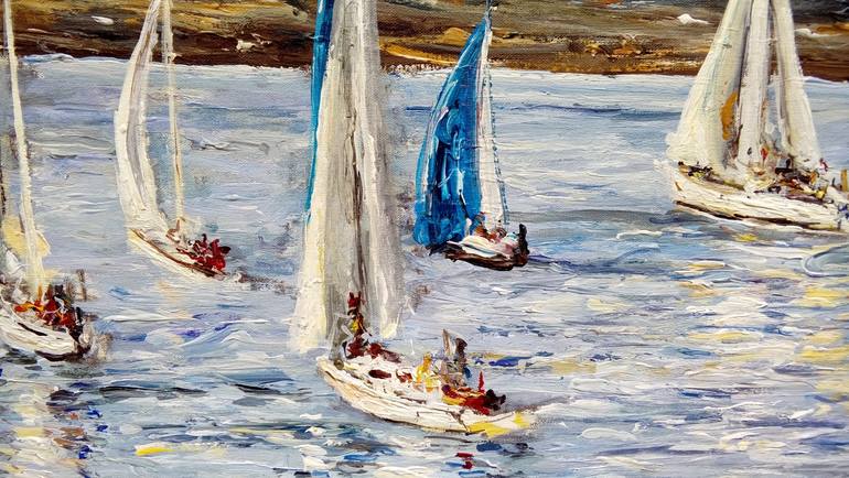 Original Impressionism Seascape Painting by Federico Tesei