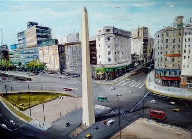 Original Figurative Cities Paintings by Federico Tesei