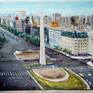 This is the Obelisk of the city of Buenos Aires, along with its long July Avenue.