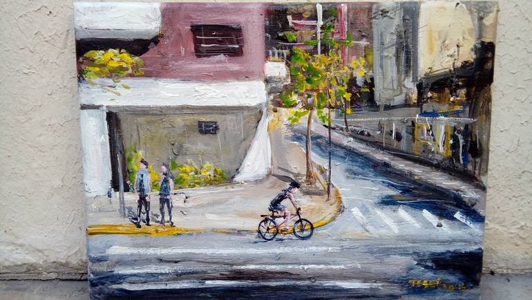 Original Expressionism Cities Painting by Federico Tesei