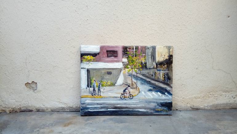 Original Expressionism Cities Painting by Federico Tesei
