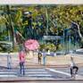 Size: 40 x 50 cm
This corner is located in the northern neighborhood of the city of Buenos Aires, which is inside the botanical garden, that day was a beautiful day on Sunday, in which hundreds of people go for a walk in the city.