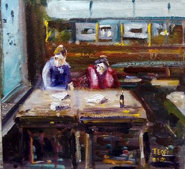 Print of Figurative Interiors Paintings by Federico Tesei