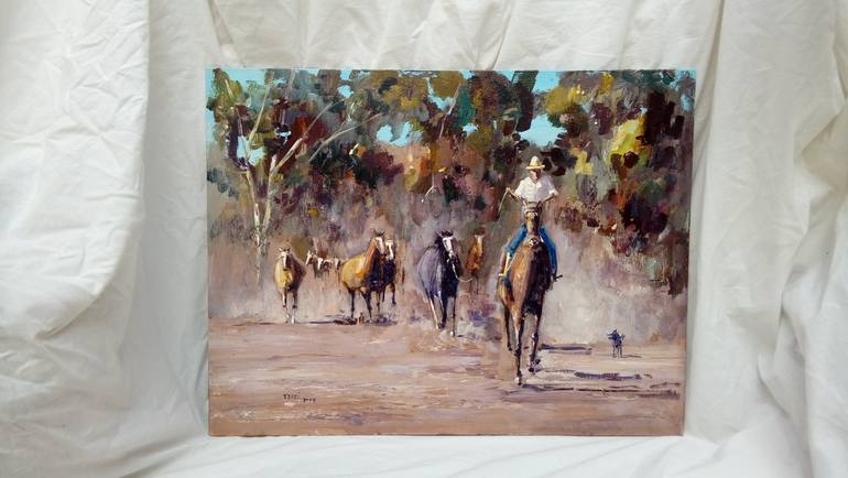 Original Figurative Horse Painting by Federico Tesei