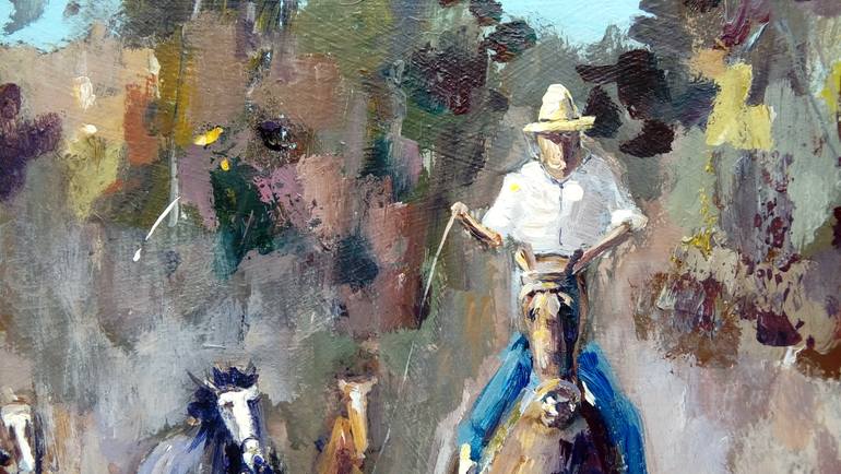 Original Figurative Horse Painting by Federico Tesei