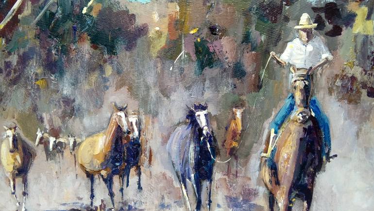 Original Figurative Horse Painting by Federico Tesei