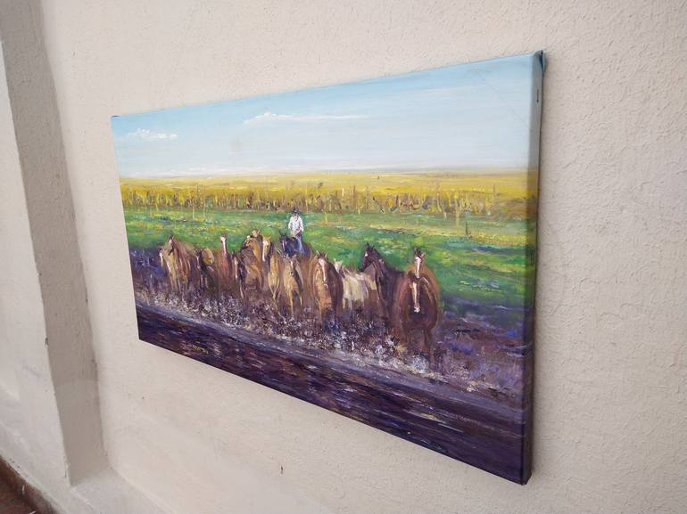 Original Figurative Horse Painting by Federico Tesei