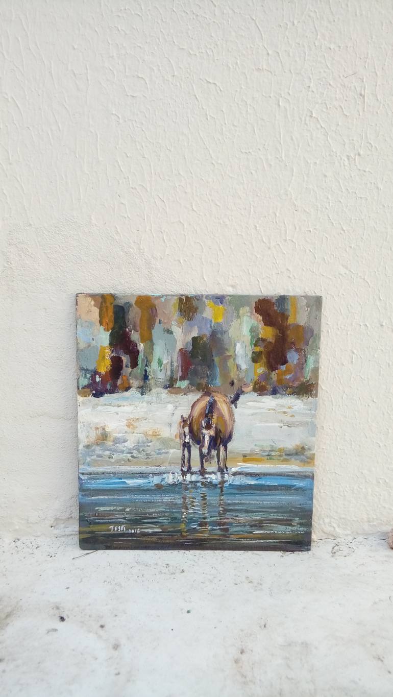 Original Fine Art Horse Painting by Federico Tesei