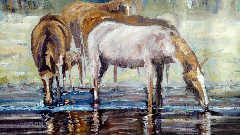 Original Figurative Horse Painting by Federico Tesei