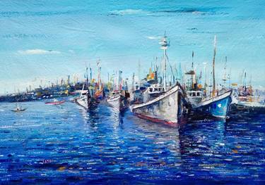 Print of Boat Paintings by Federico Tesei