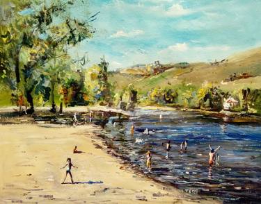 Print of Figurative Beach Paintings by Federico Tesei