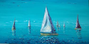 Print of Expressionism Sailboat Paintings by Federico Tesei